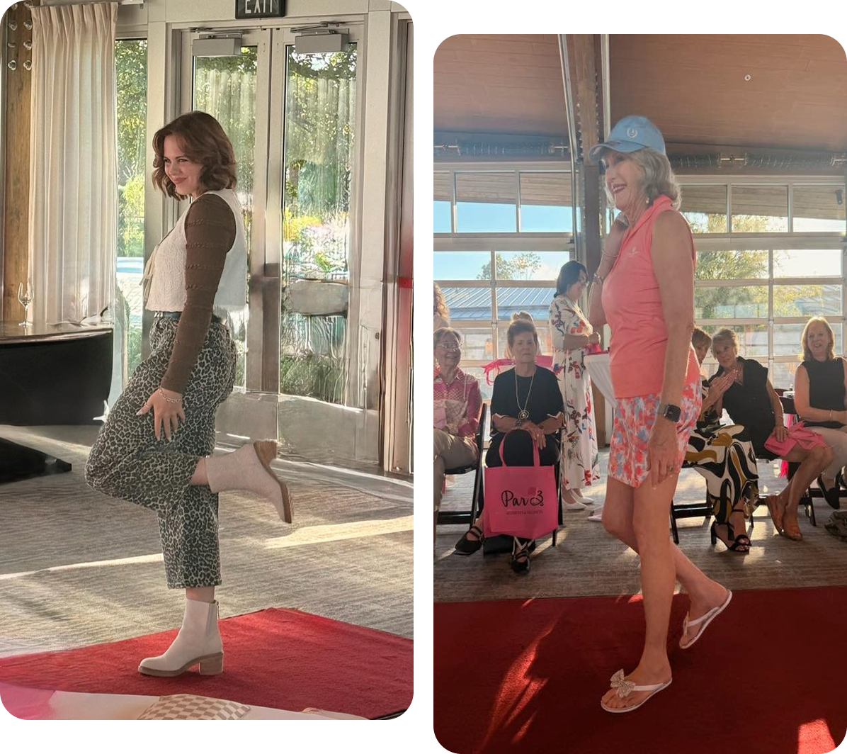 Two women showcasing diverse fashion styles